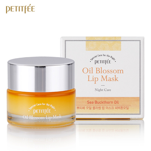 Petitfee Oil blossom lip mask sea buckthorn oil Маска для губ с витамином Е и маслом облепихи, 15гр