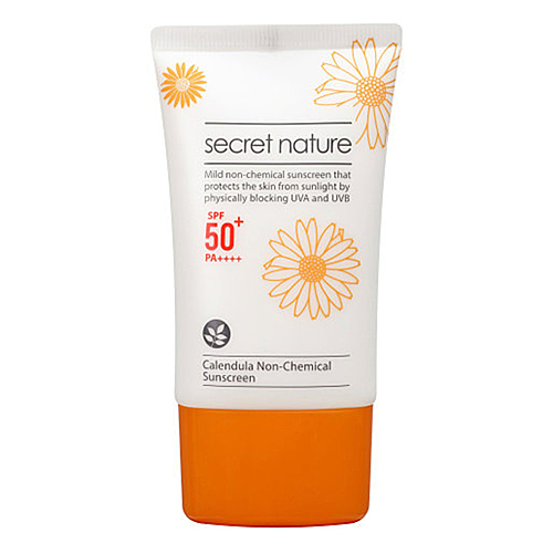 Secret Nature Calendula non-chemical sunscreen Крем солнцезащитный с календулой  SPF50+/PA++++, 50мл
