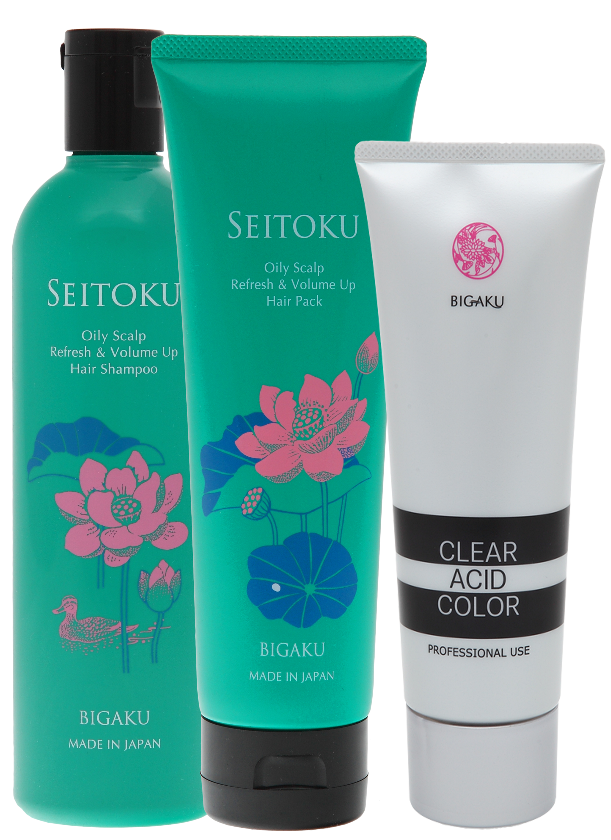 Seitoku Oily Scalp Refresh&Volume Up набор шампунь,маска  и ламинирование, 330мл + 250г + 160г