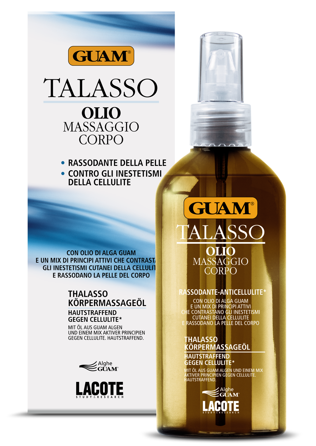 Guam Talasso Масло для тела массажное подтягивающее антицеллюлитное, 200 мл