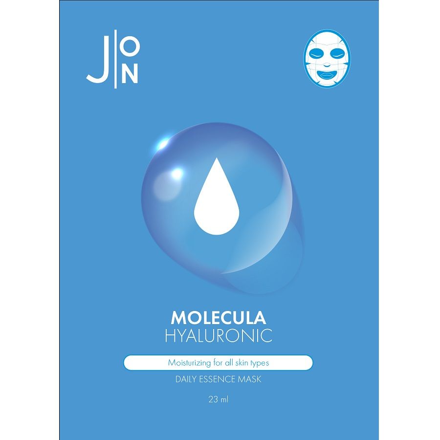 J:ON Molecula Hyaluronic Daily Essence Mask тканевая маска для лица с гиалуроновой кислотой, 23мл 