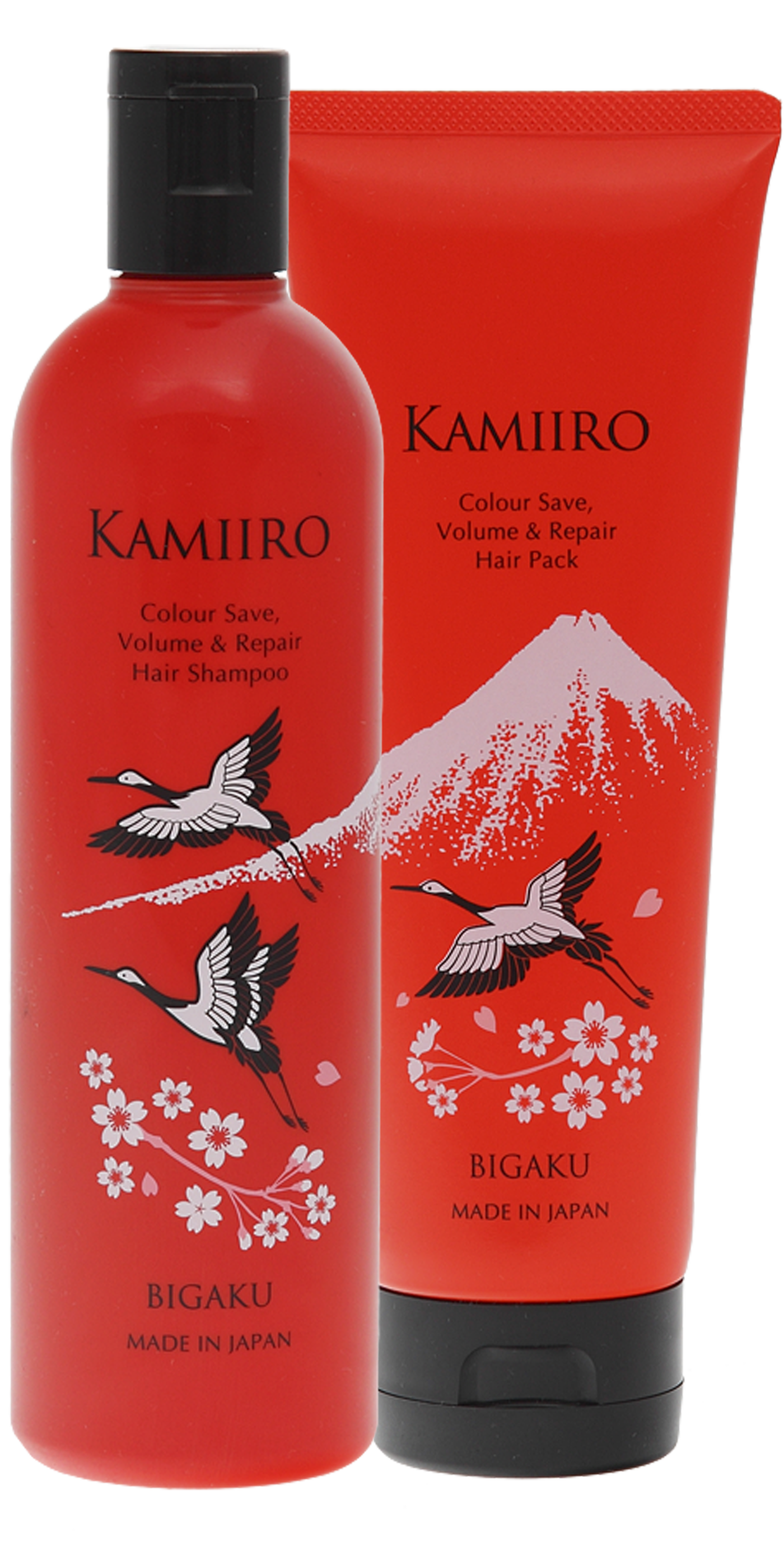 Kamiiro Colour Save Volume&Repair набор шампунь и маска для объема и поддержания цвета, 330мл + 250г