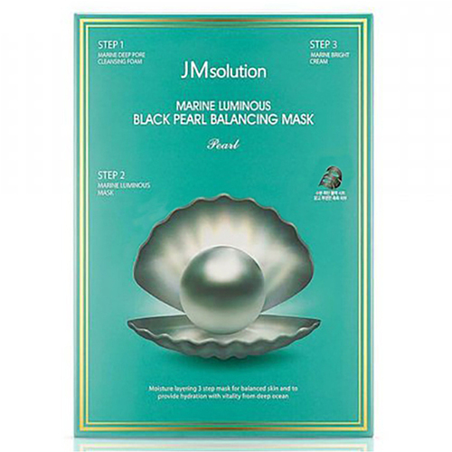 JMsolution Luminous black pearl balancing mask Набор трёхшаговый с черным жемчугом, 33мл