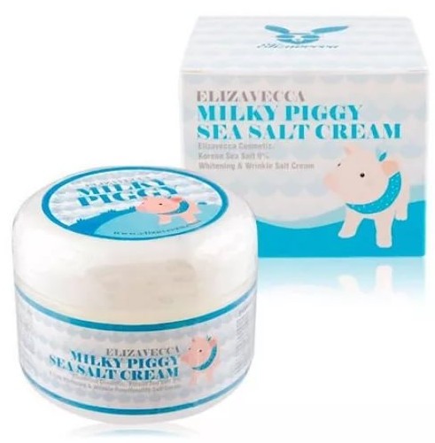Elizavecca Milky Piggy Sea Salt Cream увлажняющий крем для лица с коллагеном и морской солью, 100мл