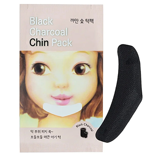 Etude House Black charcoal chin pack Полоска очищающая для подбородка, 0,6г