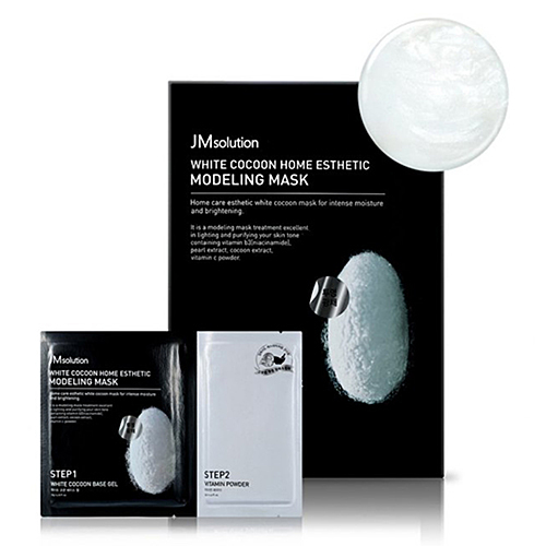 JMsolution White cocoon home esthetic modeling mask Маска с протеинами шелкопряда и жемчугом, 55г