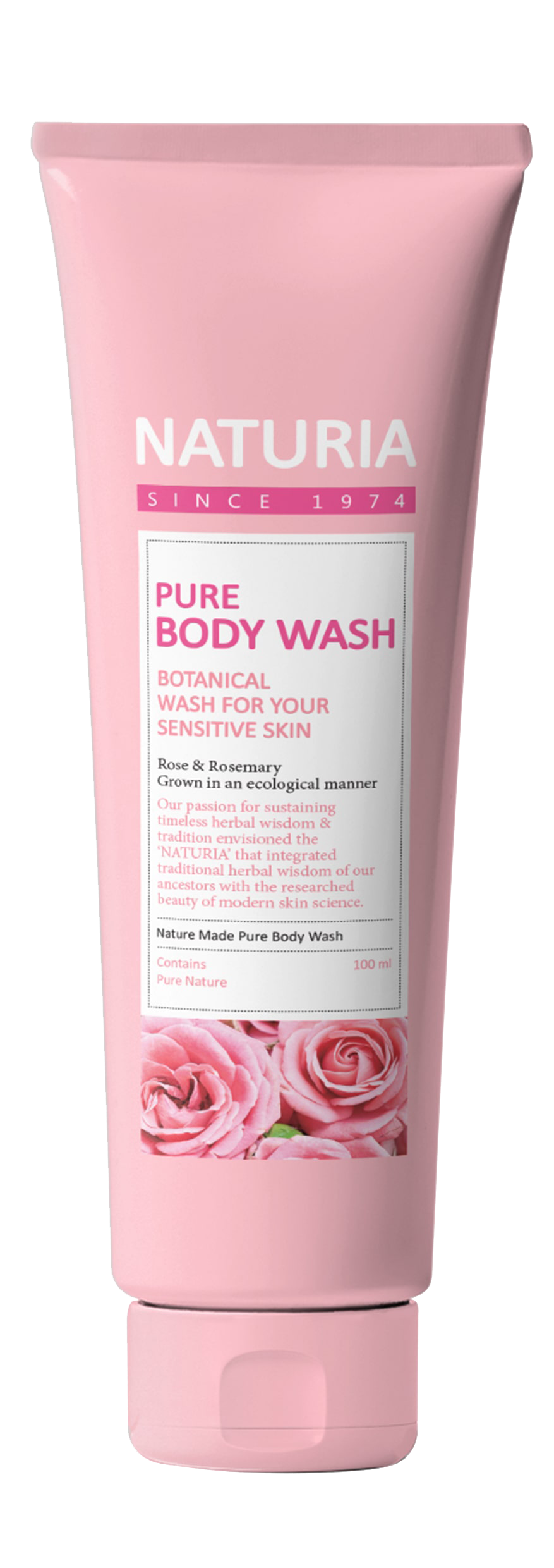 Evas Naturia Pure Body Wash Rose Rosemary Гель для душа роза и розмарин, 100 мл