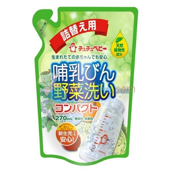 Chu-Chu Baby Жидкое средство для мытья детских бутылок, овощей и фруктов, запасной блок, 270 мл 