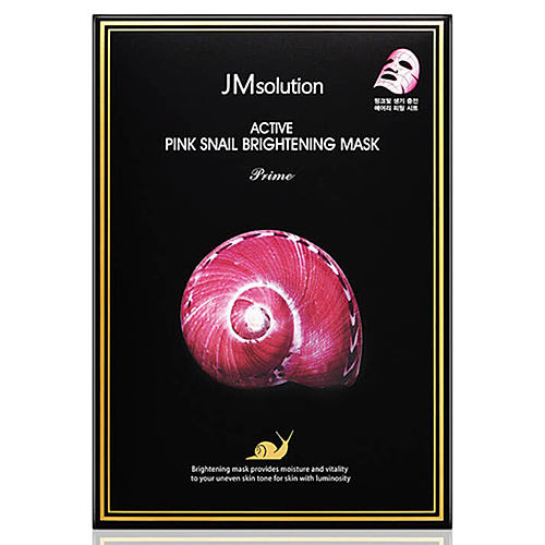 JMsolution Active pink snail brightening mask prime Маска ультратонкая с муцином розовой улитки,30мл