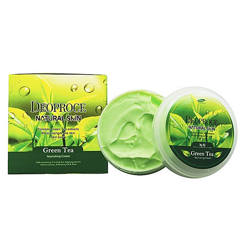 Deoproce Natural skin greentea nourishing cream Крем для лица и тела с зеленым чаем, 100г