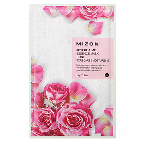 Mizon Joyful time essence mask rose Маска тканевая с экстрактом лепестков розы, 23г