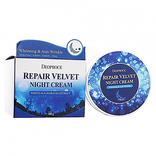 Deoproce Moisture repair velvet night cream Крем для лица ночной восстанавливающий, 100г