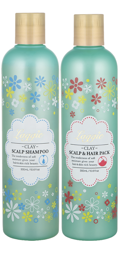 Laggie Clay Scalp набор шампунь и маска для стимуляции роста волос, против выпадения, 300мл+300мл