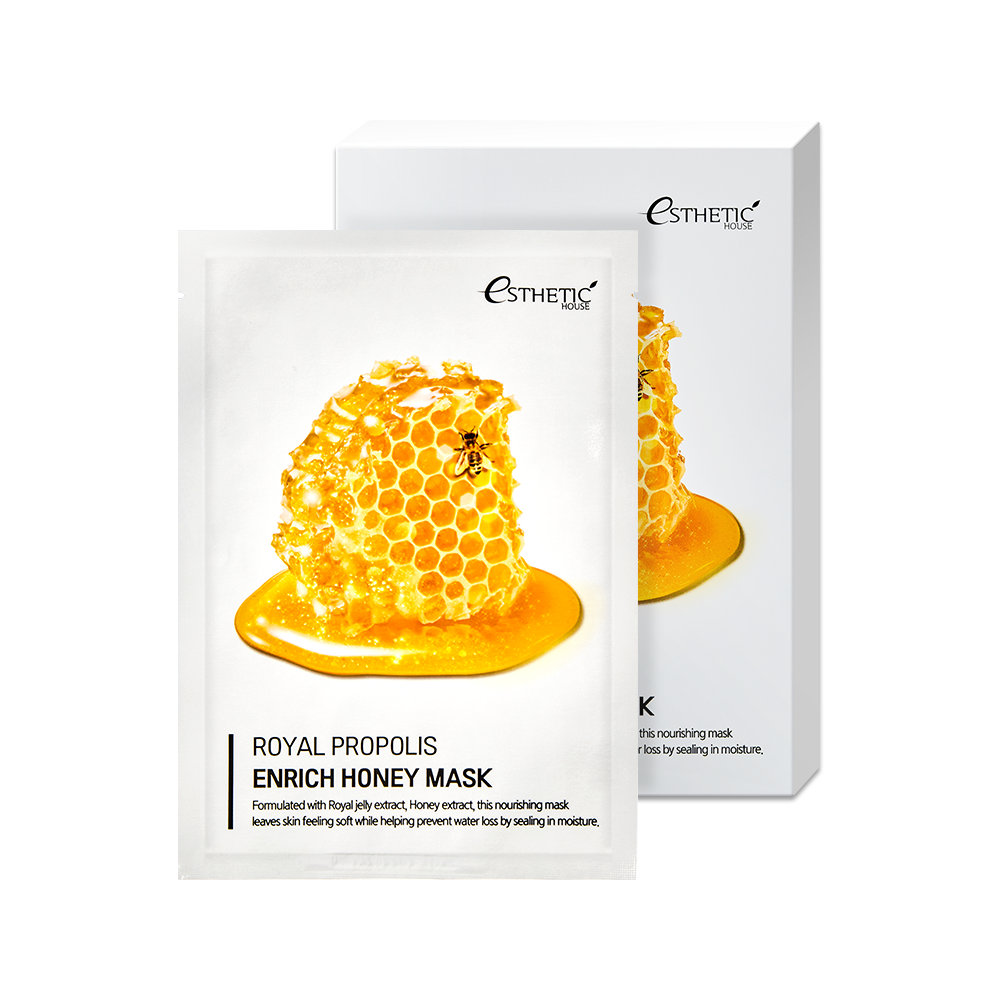 Esthetic House Royal Propolis Enrich Honey Mask Набор масок с прополисом, 5шт