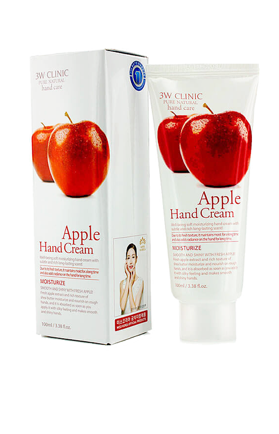 3W Clinic Apple Hand Cream крем для рук увлажняющий с экстрактом яблока, 100мл