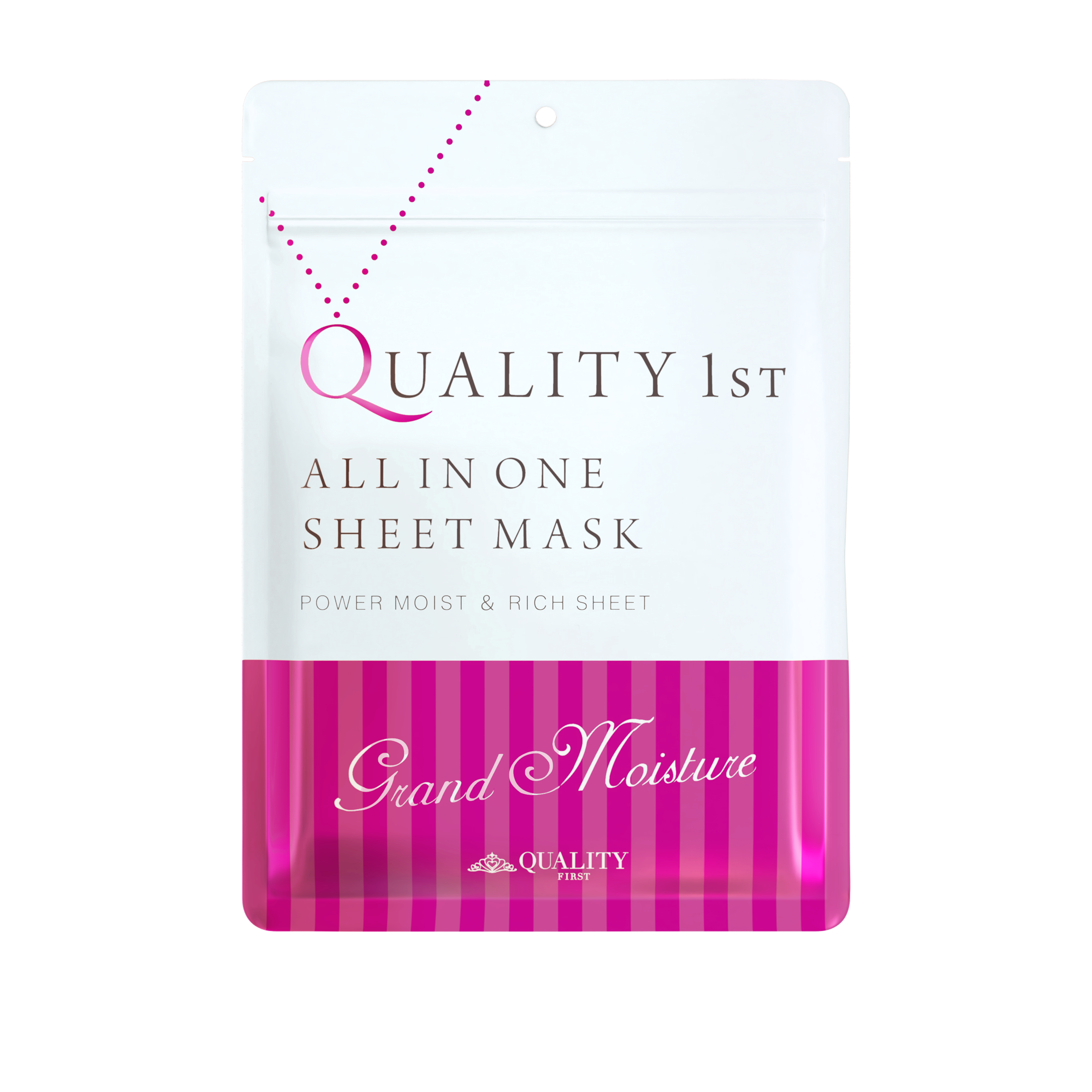 Quality 1st sheet mask Grand Moisture Антивозрастная увлажняющая маска  «Всё в одном», 7 шт 