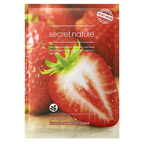 Secret Nature Strawberry mask sheet Маска для лица тонизирующая с клубникой, 25г