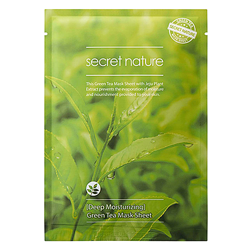 Secret Nature Green tea mask sheet Маска для лица увлажняющая с экстрактом зелёного, 25г